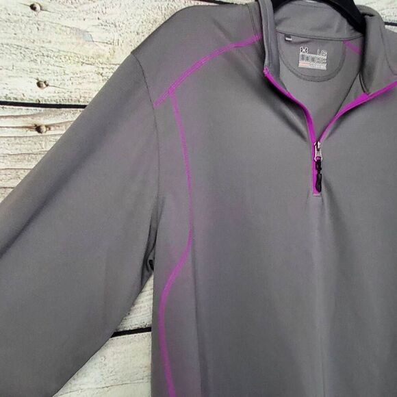 Under Armour AllSeasonGear 1/4 Zip Pullover Women’s Size Large Gray Purple Loose - Picture 2 of 8